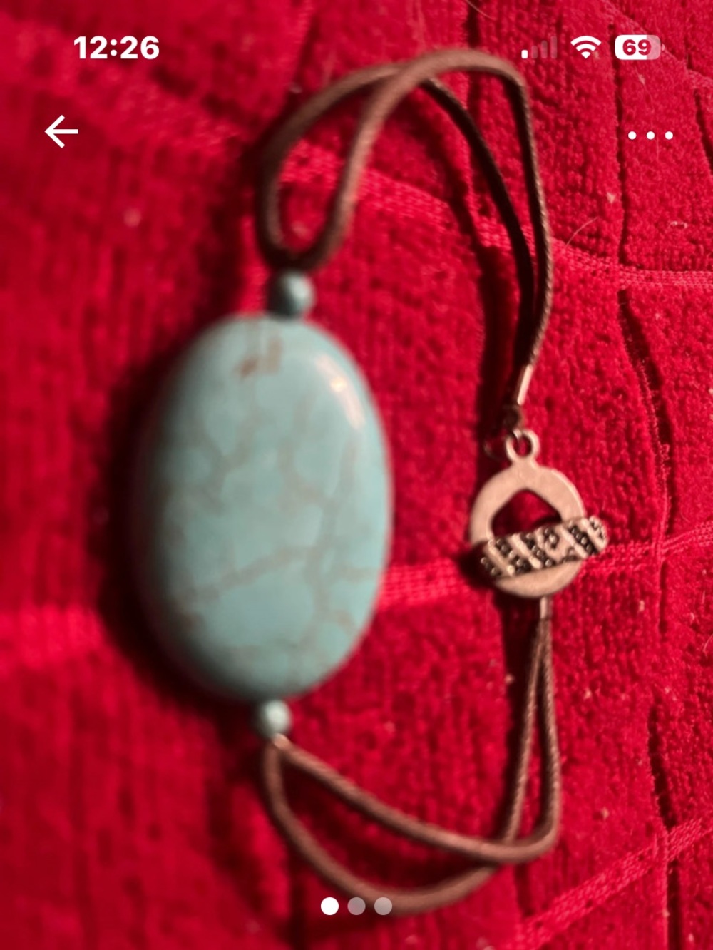Turquoise Stone Pendant Necklace - Juicy Couture